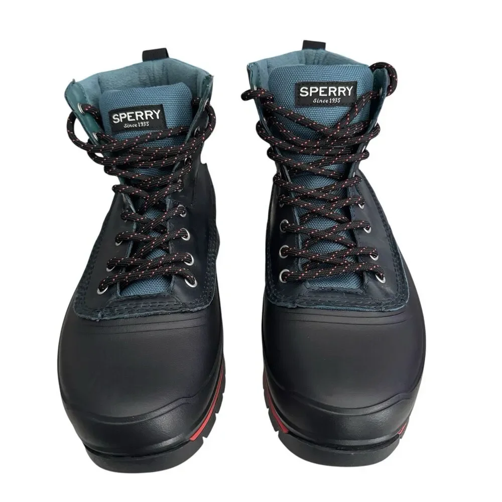 Sperry Cannon Winter Lace Up Leather Waterproof Boots (STS24399) Teal Mens US 9M